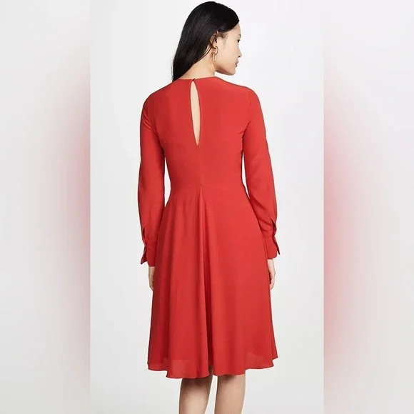 NWT EQUIPMENT Faun Twist Knot Red Aura Dress Size 6 - Picture 3 of 13